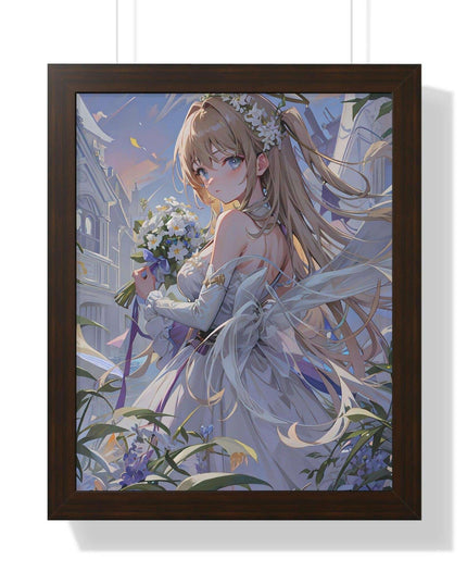 Chic Eco-Friendly Anime Girl Vertical Art Print for Sustainable Home Decor