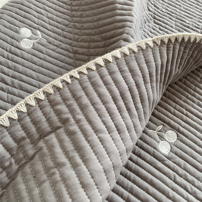 Peekaboo Studio Three-Piece Cotton Quilted Bed Cover Set - Soft & Dura