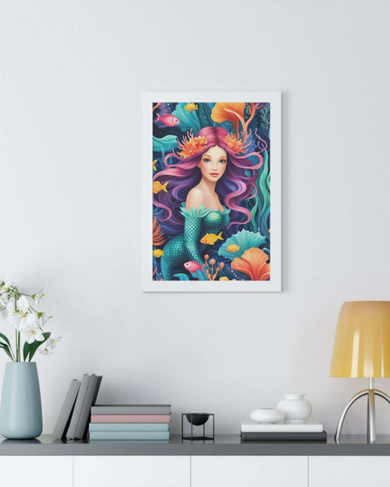 Enchanted Mermaid Retreat Vertical Wall Art - Artisan Designed by Maison d'Elite