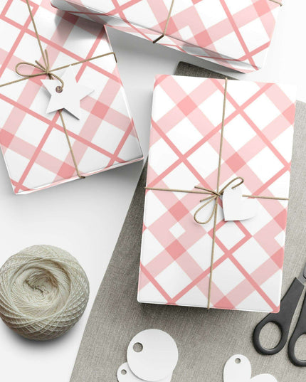 Elegant Pink Holiday Gift Wrap Set: Premium USA-Made Wrapping Paper for Stylish Presentations