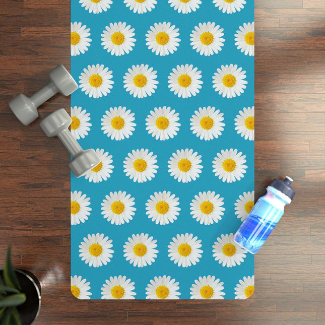 Luxurious Daisy Blossom Microfiber Yoga Mat - Enhance Your Practice Experience