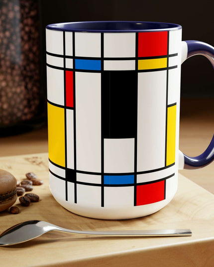 Sophisticated Dual-Tone Ceramic Coffee Cups - Morning Indulgence Series