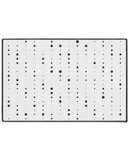 Stylish Non-Slip Black and White Polka Dot Area Rug for Modern Homes