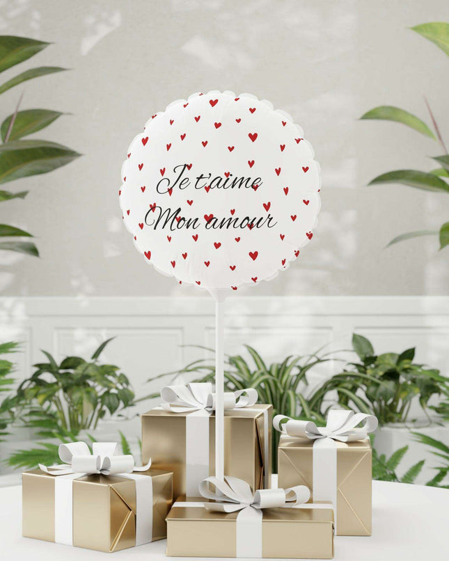 Elegant Valentine Red Heart Matte Balloon Duo - 11" Round & Heart Shape Collection