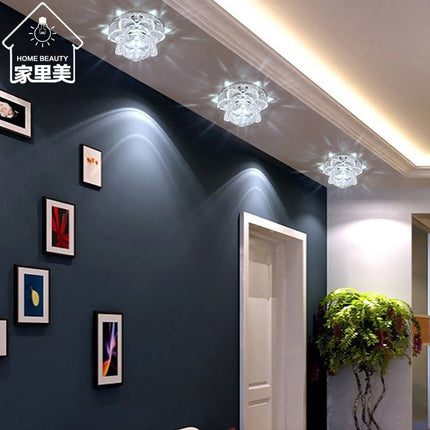 LED Aisle Light Corridor Hallway Lamp Crystal Stainless Steel 3W 5W