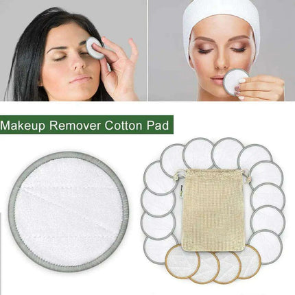 Eco-Friendly Velvet & Bamboo Charcoal Makeup Remover Pads Set