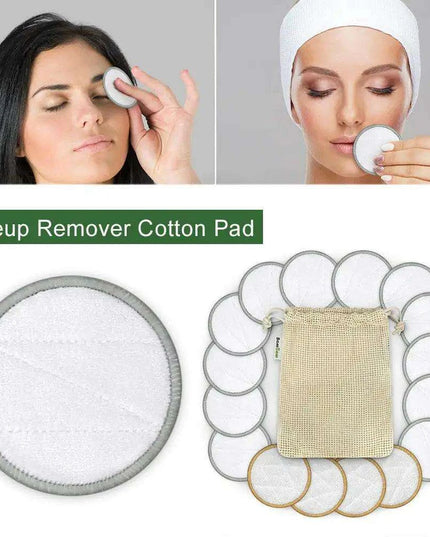 Eco-Friendly Velvet & Bamboo Charcoal Makeup Remover Pads Set