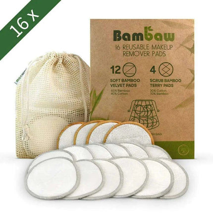Eco-Friendly Velvet & Bamboo Charcoal Makeup Remover Pads Set
