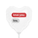 6 inch Elegant Matte Love Text Valentine Balloons - Assorted Round and Heart Shapes