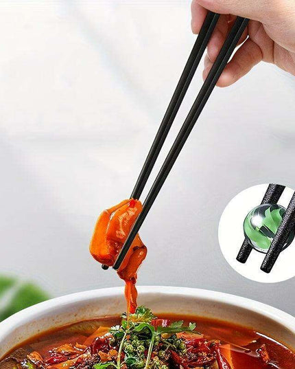 Sophisticated 10-Pair Moire Pattern Alloy Chopsticks Set - Sustainable Reusable Flatware for Authentic Chinese Cuisine