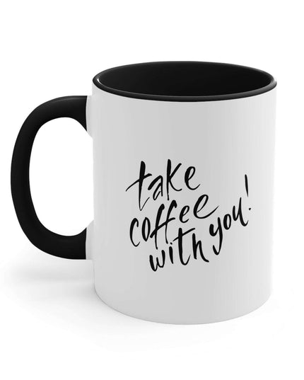 Sophisticated Two-Tone 11oz Custom Accent Coffee Mug for Elegant Mornings