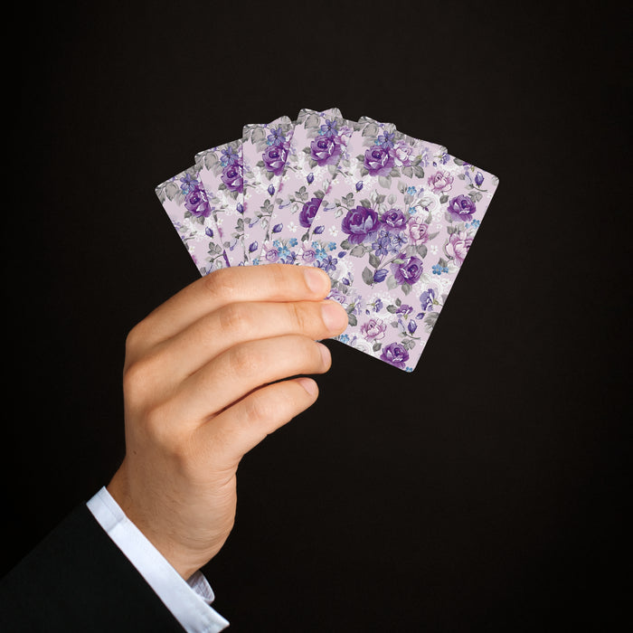 Retro Blossom Poker Cards - Vintage Floral Deck for a Premium Gaming Experience