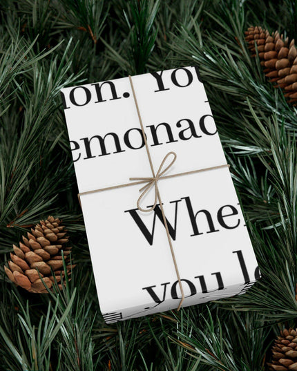 Elegant Lemon-Themed Gift Wrap Paper for Distinctive Presentations