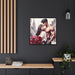 Sophisticated Black Pinewood Framed Canvas Print - Eco-Friendly Home Decor Choice