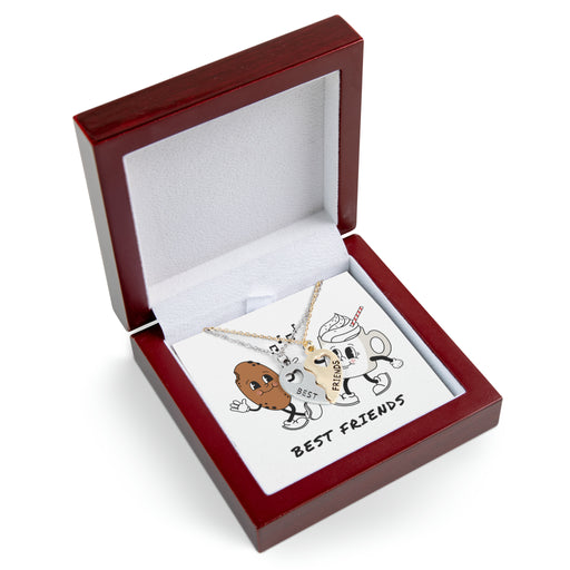 Luxurious 18K Gold-Plated Friendship Necklace Duo