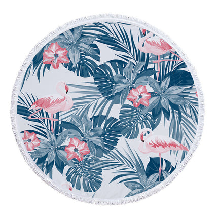 Peekaboo Studio Round Printed Beach Towel - Quick-Dry & Soft Fabric