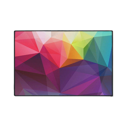 Luxurious Geometric Non-Slip Polyester Floor Mat for Professional Environments