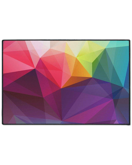 Luxurious Geometric Non-Slip Polyester Floor Mat for Professional Environments