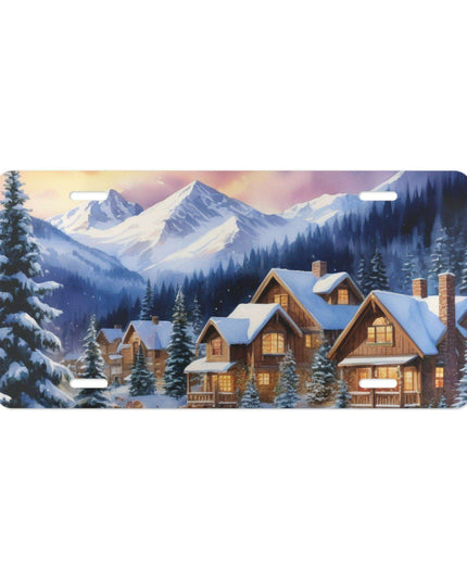 Personalized Holiday Aluminum License Plate - Custom Car Tag