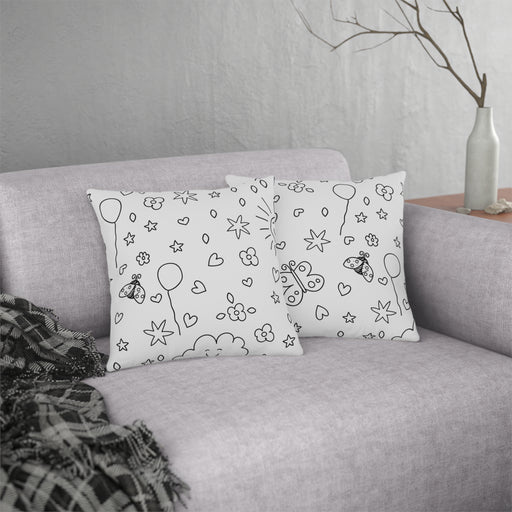 Vibrant Floral Outdoor Pillow Set with Waterproof Design and Hidden Zipper