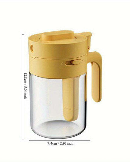 Stylish 2-in-1 Glass Spice Jar Set with Spoon Compartment, Dual-Function Condiment Organizer for Kitchen