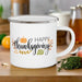 Thanksgiving Adventure Enamel Camping Mug - Personalized and Sturdy