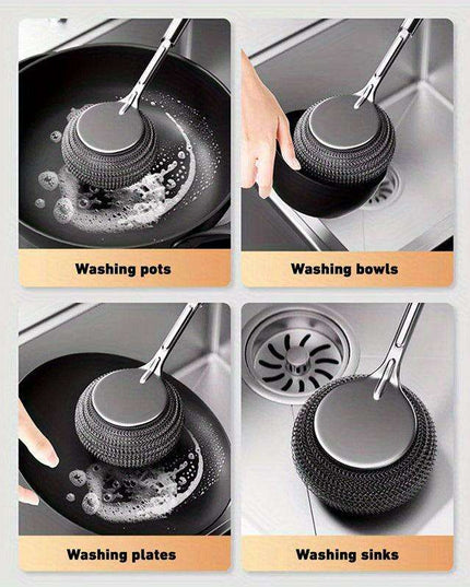 Heavy-Duty Stainless Steel Scrubbing Ball - Your Kitchen's Essential Cleaning Powerhouse