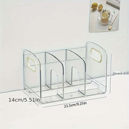 Clear Acrylic Desk Organizer: Chic Storage Solution for Documents & Books in Your Office