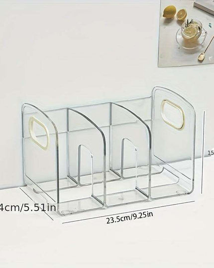Clear Acrylic Desk Organizer: Chic Storage Solution for Documents & Books in Your Office