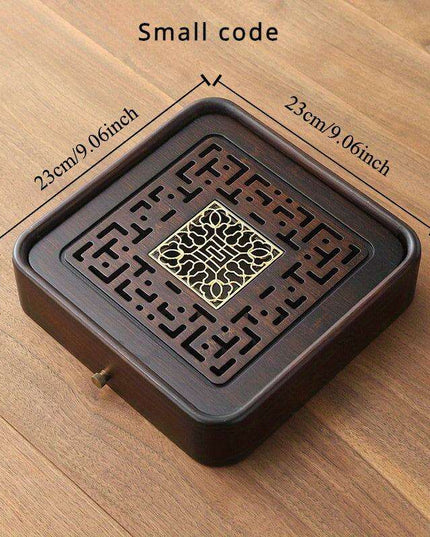 Artisan-crafted Bamboo Kung Fu Tea Tray Set with Built-in Water Management - Stunningly Carved for Authentic Tea Ceremony Experience