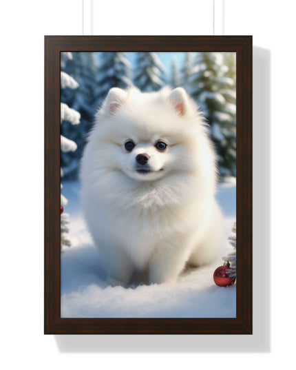 Eco-Friendly Winter Puppy Art Print Collection with Acrylic Protection