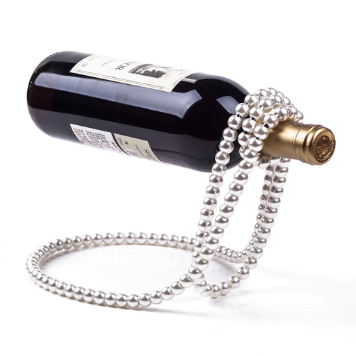 Luxurious Pearl Necklace Wine Rack for Stylish Home Decor
