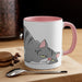 Colorful Cat Enthusiast Personalized Mug - Chic 11oz Pop of Color Design