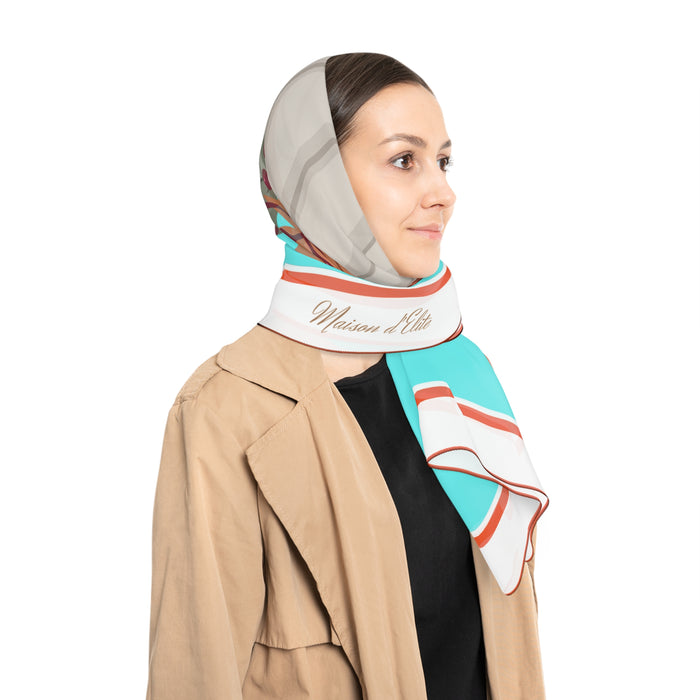 Autumn Whisper Sheer Poly Scarf - Exquisite Lightweight Polyester Accessory with Elegant Print