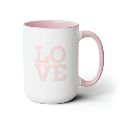 Opulent Enigma LOVE Ceramic Coffee Mugs Set - Luxurious 15oz Cups for Coffee Aficionados