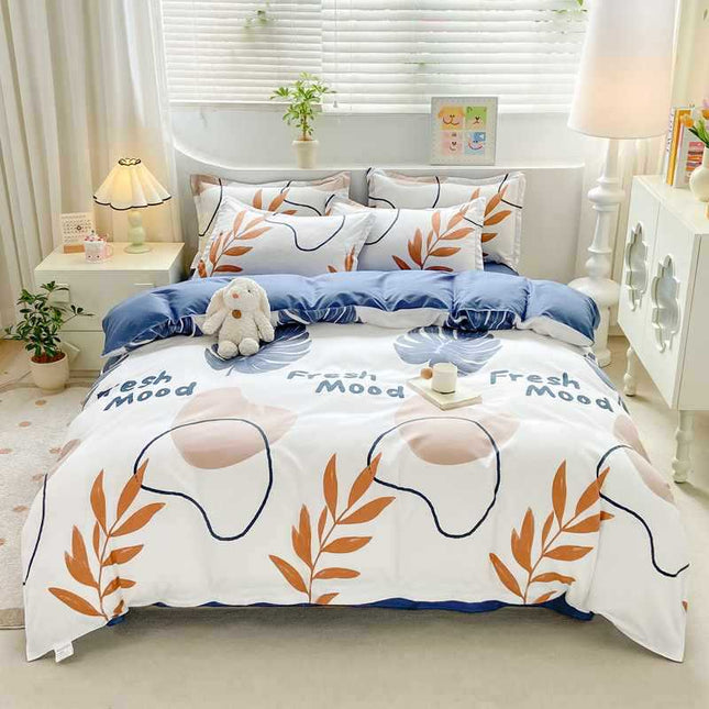Peekaboo Studio Washed Cotton Double Bed Quilt Cover - Soft & Breathab