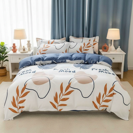 Peekaboo Studio Washed Cotton Double Bed Quilt Cover - Soft & Breathab Quilts & Comforters washed-cotton-double-bed-quilt-cover Home Textiles›Bedding & Linen›Sheets & Pillowcases›Sheet & Pillowcase Sets