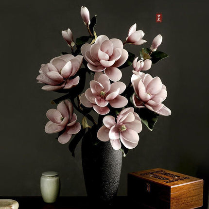 Peekaboo Studio High-End Magnolia Simulation Bouquet - Elegant Decor