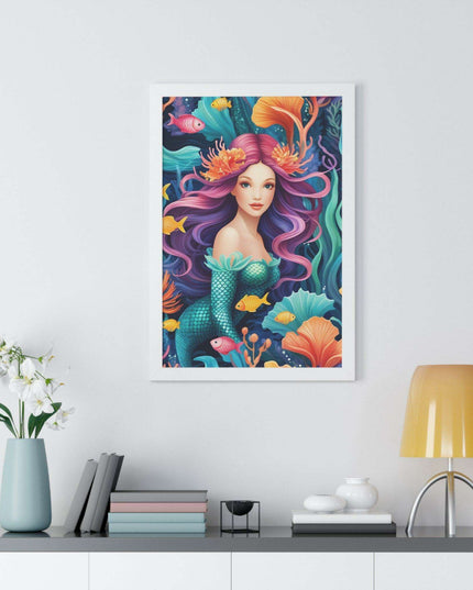 Enchanted Mermaid Retreat Vertical Wall Art - Artisan Designed by Maison d'Elite