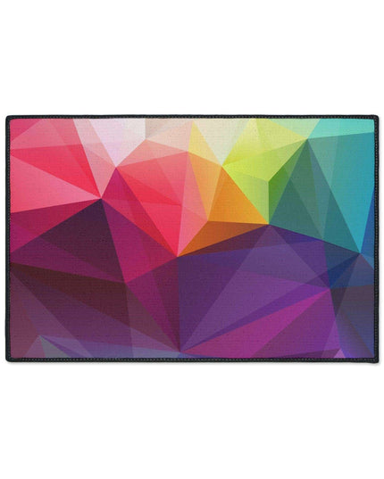 Luxurious Geometric Non-Slip Polyester Floor Mat for Professional Environments