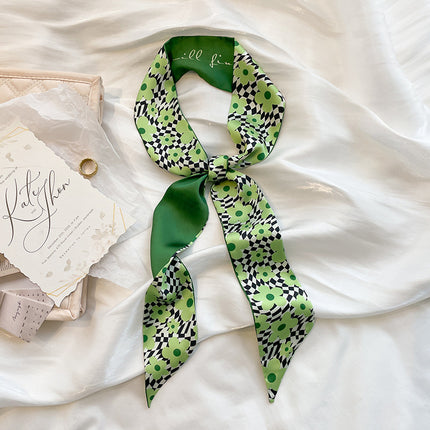 Peekaboo Studio Women's Small Long Decorative Ribbon Scarf - Elegant D