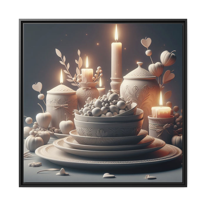 Eco-Chic Canvas Art Collection in Sophisticated Black Frame