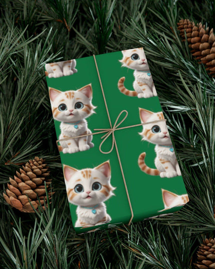 Eco-Friendly Cat Lover's Gift Wrap in Elegant Matte & Satin Finishes