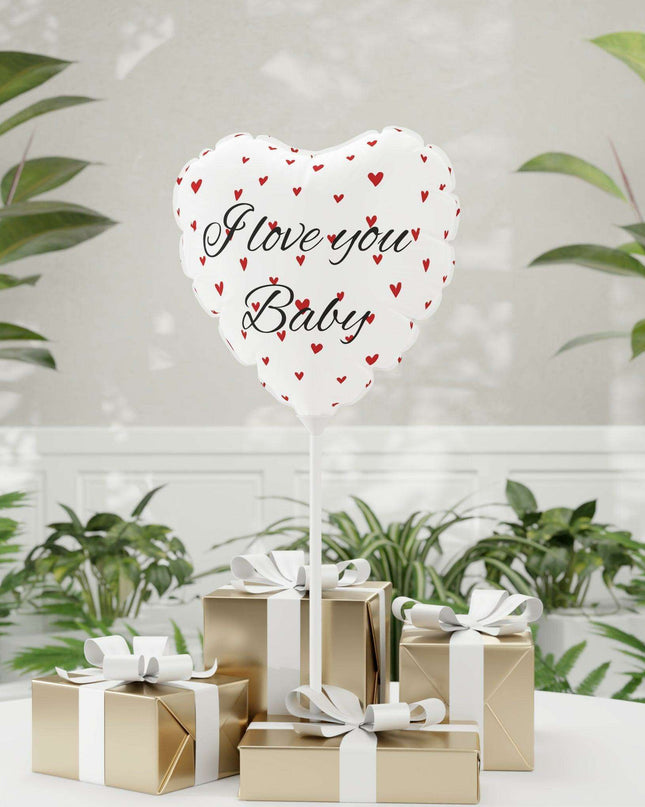 Elegant Red Matte Heart Balloon Ensemble - Premium Round & Heart-Shaped Collection