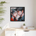 Elegant Valentine Matte Canvas Print Set in Stylish Black Pinewood Frame