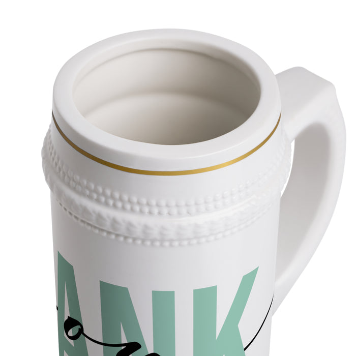 Personalized Canadian Stein: 22oz Ceramic Beer Mug - Customizable