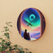 Vibrant Rainbow Mountain Acrylic Wall Clocks - Stylish Prints, Easy Wall Mounting & Assorted Sizes
