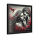 Whisper of Love - Elegant Valentine Canvas Art in Black Pinewood Frame