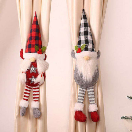 Charming Holiday Gnome Curtain Tiebacks for Enchanting Decor
