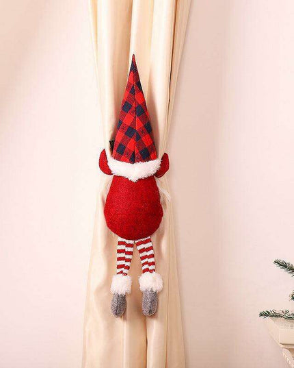 Charming Holiday Gnome Curtain Tiebacks for Enchanting Decor